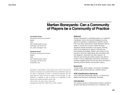 Martian Boneyards: Can a Community of Players