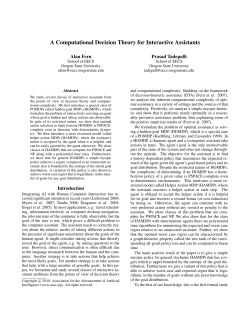 A Computational Decision Theory for Interactive Assistants