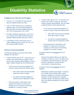 Disability Statistics - Council for Disability Awareness