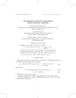 QUASILINEAR ELLIPTIC EQUATIONS WITH NATURAL GROWTH 1