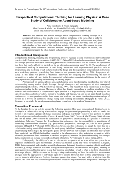 Perspectival Computational Thinking for Learning Physics: A Case