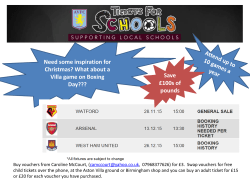 Need some inspiration for Christmas? What about a Villa game on