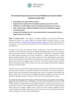 CFA Middle East Societites Market Sentiment Survey