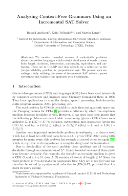 Analyzing Context-Free Grammars Using an