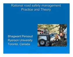 Rational road safety management Practice and Theory