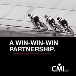 a win-win-win partnership. - Chartered Management Institute