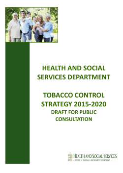 health and social services department tobacco control strategy 2015