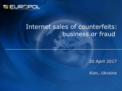 Europol for the EU - Ukraine Alliance Against Counterfeiting and