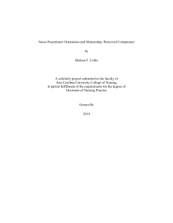 Nurse Practitioner Orientation and Mentorship: Perceived