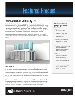 aisle containment solutions sales sheet