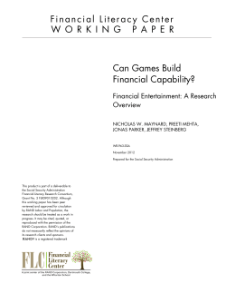 Can Games Build Financial Capability?