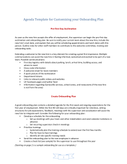 Onboarding Template - Office of the Vice President and Chief