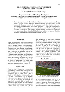 real time soccer field analysis from monocular tv video data