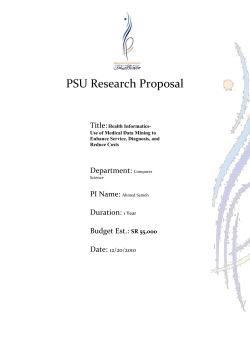 I-1: PROPOSAL TITLE (Provide a short