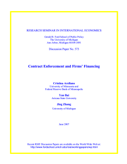 Contract Enforcement and Firms` Financing