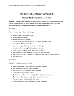 Instructional Leadership - FGCU`s College of Education