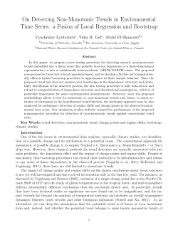 On Detecting Non-Monotonic Trends in Environmental Time Series