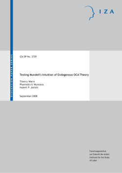 Testing Mundell`s Intuition of Endogenous OCA Theory