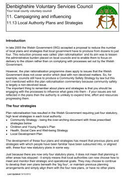 11.13 Local Authority Plans and Strategies