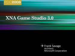 TL43: XNA Game Studio 3.0