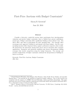 First-Price Auctions with Budget Constraints