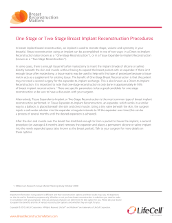 One-Stage or Two-Stage Breast Implant Reconstruction Procedures