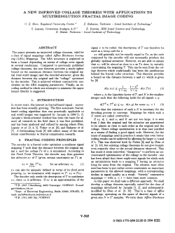 A New Improved Collage Theorem With Applications To