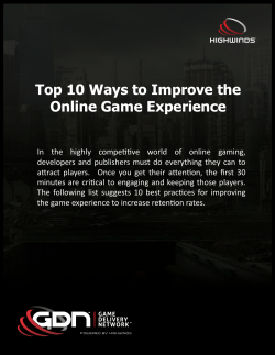 Top 10 Ways to Improve the Online Game Experience