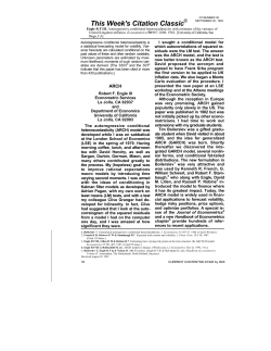 Engle R F III. Autoregressive conditional heteroscedasticity with