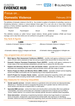 Focus on... Domestic Violence