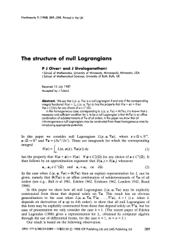 The structure of nul! Lagrangians