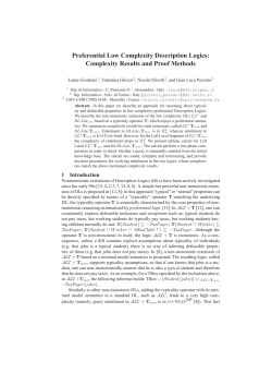 Preferential Low Complexity Description Logics: Complexity Results
