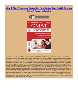 eBook GMAT Sentence Correction (Manhattan Prep GMAT Strategy