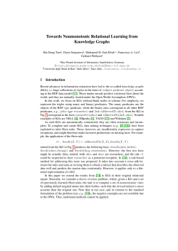 Towards Nonmonotonic Relational Learning from