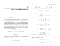 Reflection and Transmission