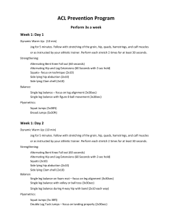 ACL Prevention Program