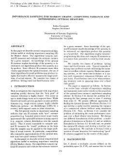 IMPORTANCE SAMPLING FOR MARKOV CHAINS: COMPUTING