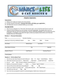 Adoption Application PLEASE NOTE