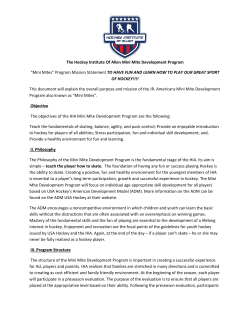 The Hockey Institute Of Allen Mini Mite Development