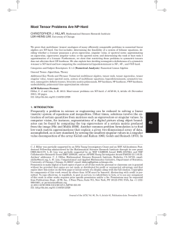 45 Most Tensor Problems Are NP-Hard