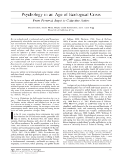 Psychology in an Age of Ecological Crisis