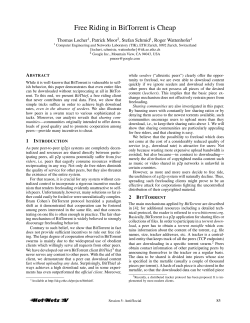 Free Riding in BitTorrent is Cheap