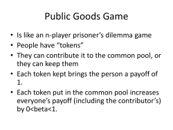 Public Goods Game