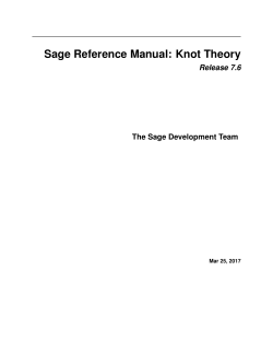 Sage Reference Manual: Knot Theory