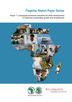 Leveraging extractive industries for skills development to maximize
