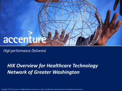 HIX overview for Health TechNet