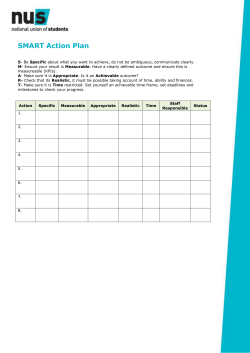 SMART Action Plan Template