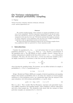 On Variance minimization for unequal probability sampling