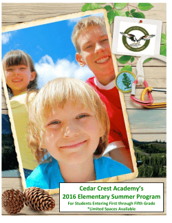 Summer Camp Front brochure