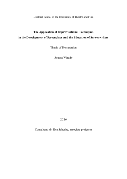 The Application of Improvisational Techniques in the Development